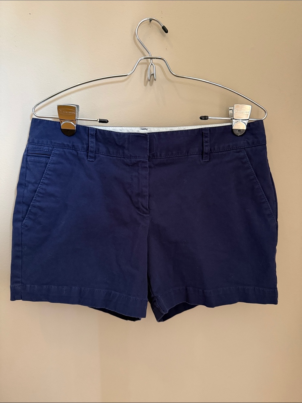 Lands' End Navy Women's Chino Bermuda Shorts